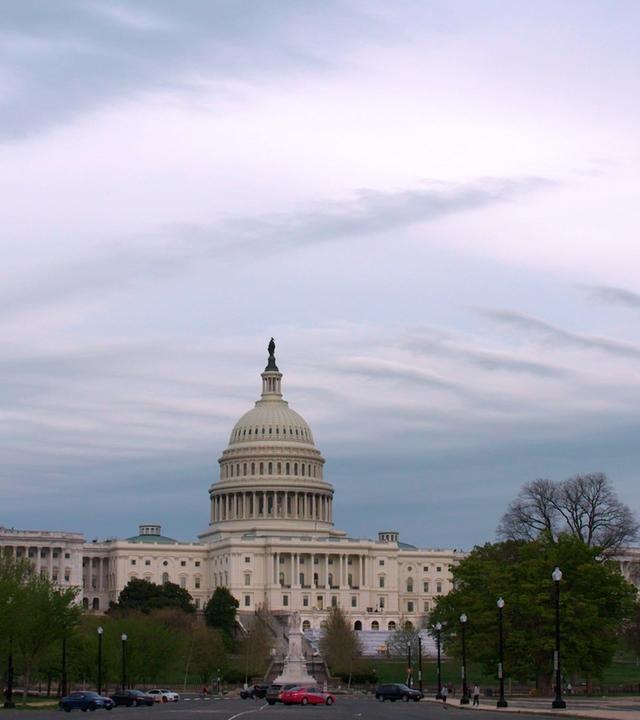 Außenansicht des Capitol in Washington DC.