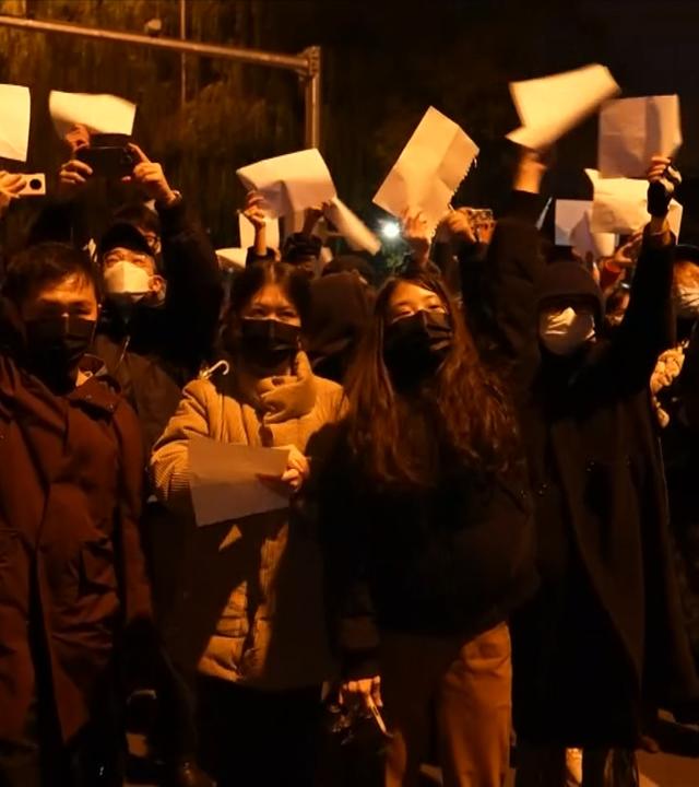 Proteste: China reagiert mit Polizeiaufgebot