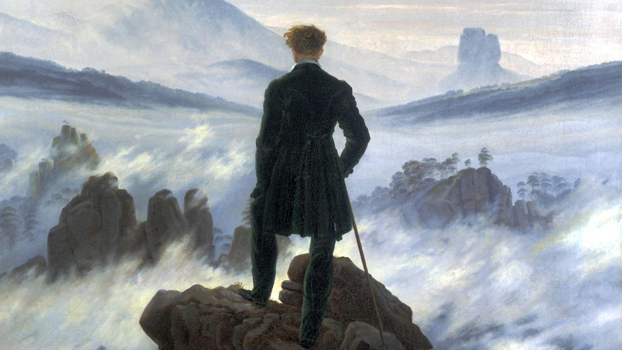 gemaelde "wanderer ueber dem nebelmeer" von caspar david friedrich