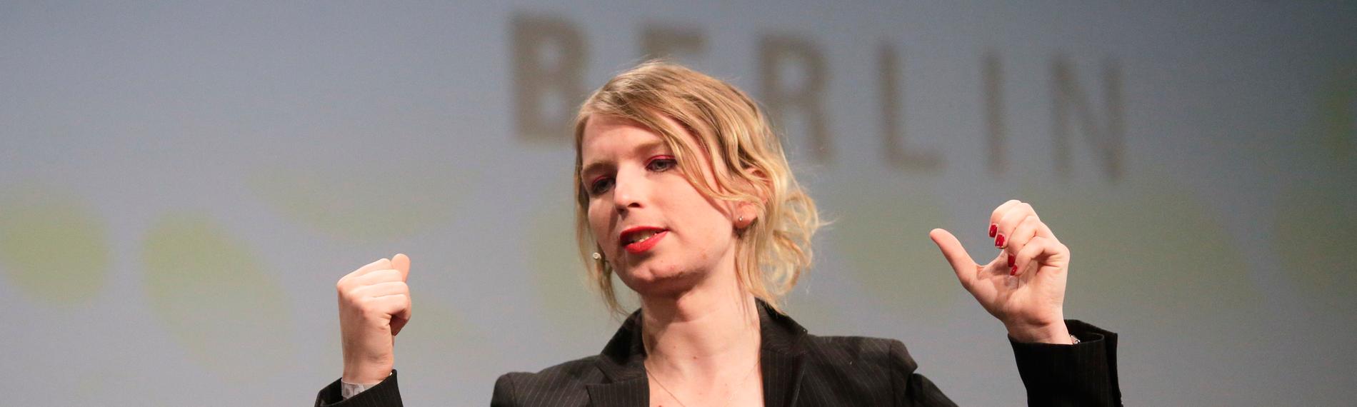 Chelsea Manning auf der Internetkonferenz in Berlin.