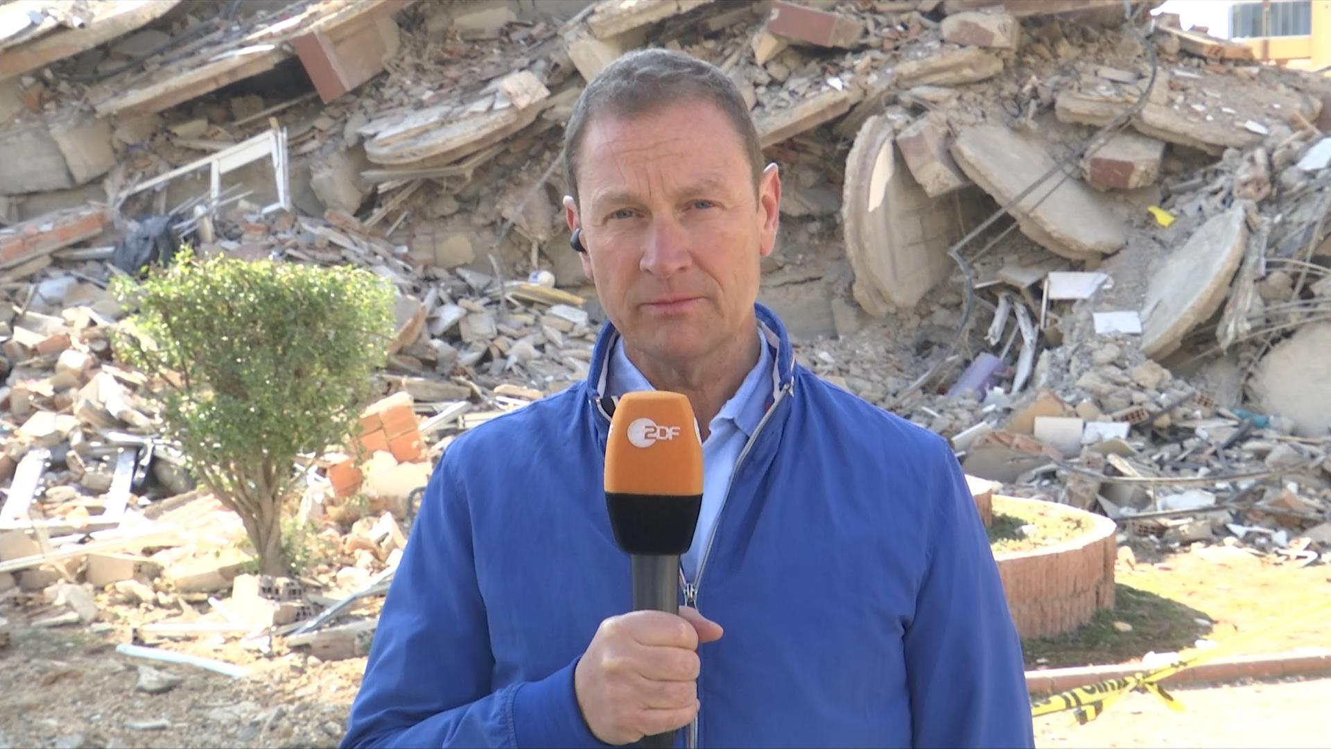 ZDF-Reporter Peter Theisen in Gaziantep / Türkei