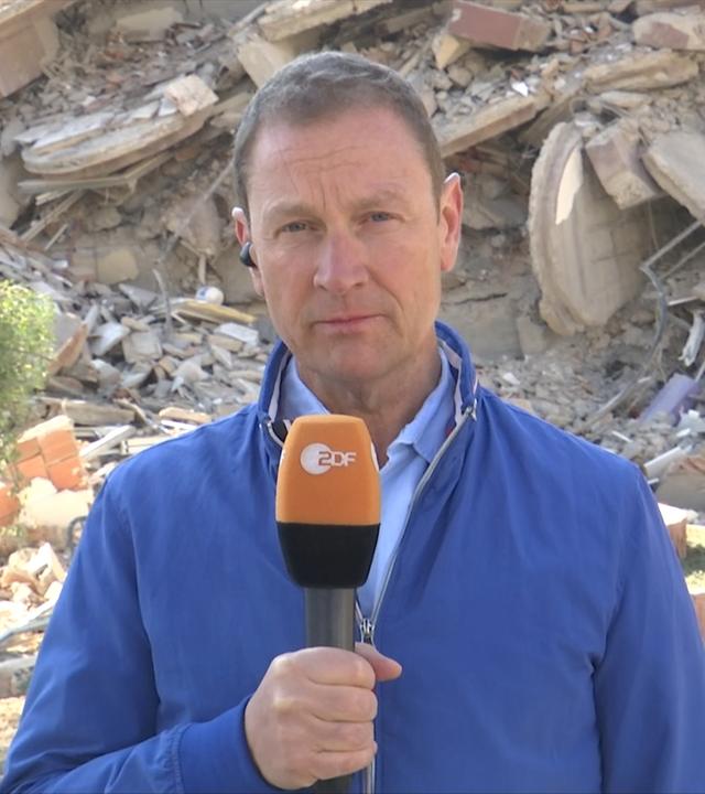 ZDF-Reporter Peter Theisen in Gaziantep / Türkei