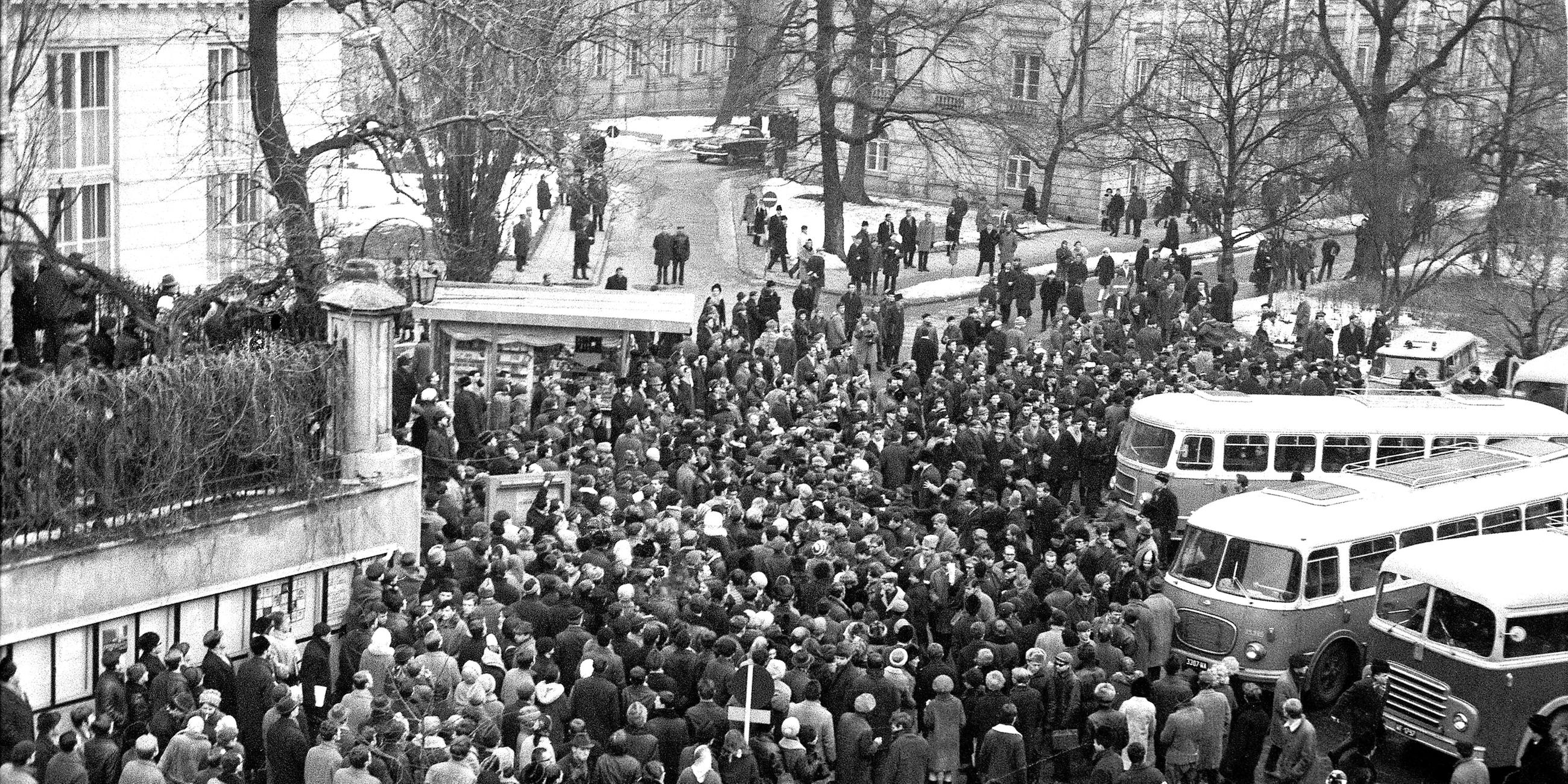 Studentenproteste in Warschau (08.03.1968)