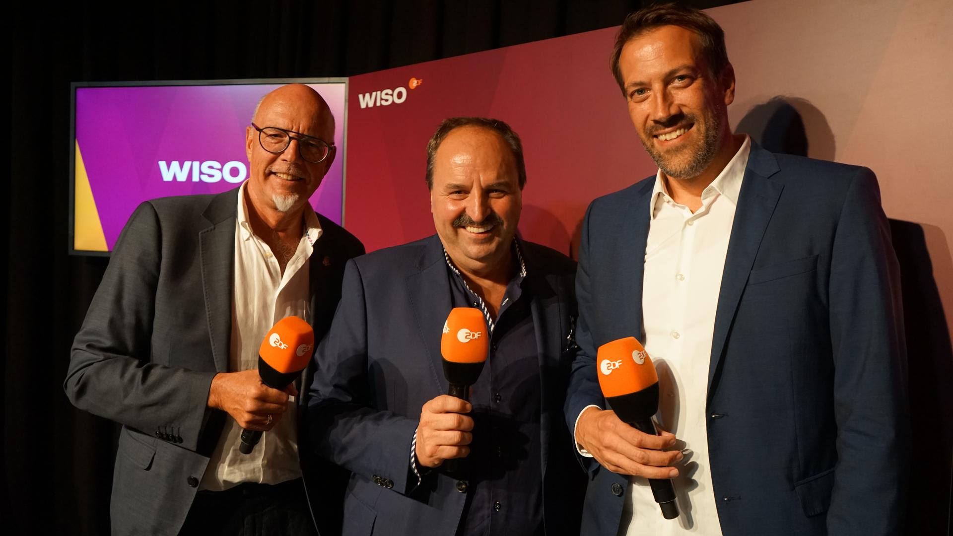 ZDF Programmpräsentation 2019 WISO:  V.l.n.r. Hans-Joachim Strauch, Johann Lafer, Marcus Niehaves