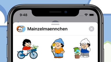 Mainzelmännchen-Sticker für iMessage