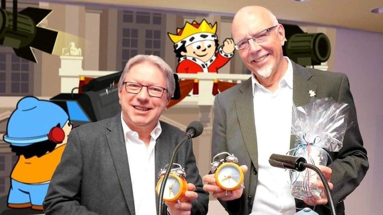 Erich Alshut, Vorstand Programm / Vize-Präsident Marketing-Club Südwestfalen mit Hans-Joachim Strauch, Geschäftsführer ZDF Werbefernsehen GmbH