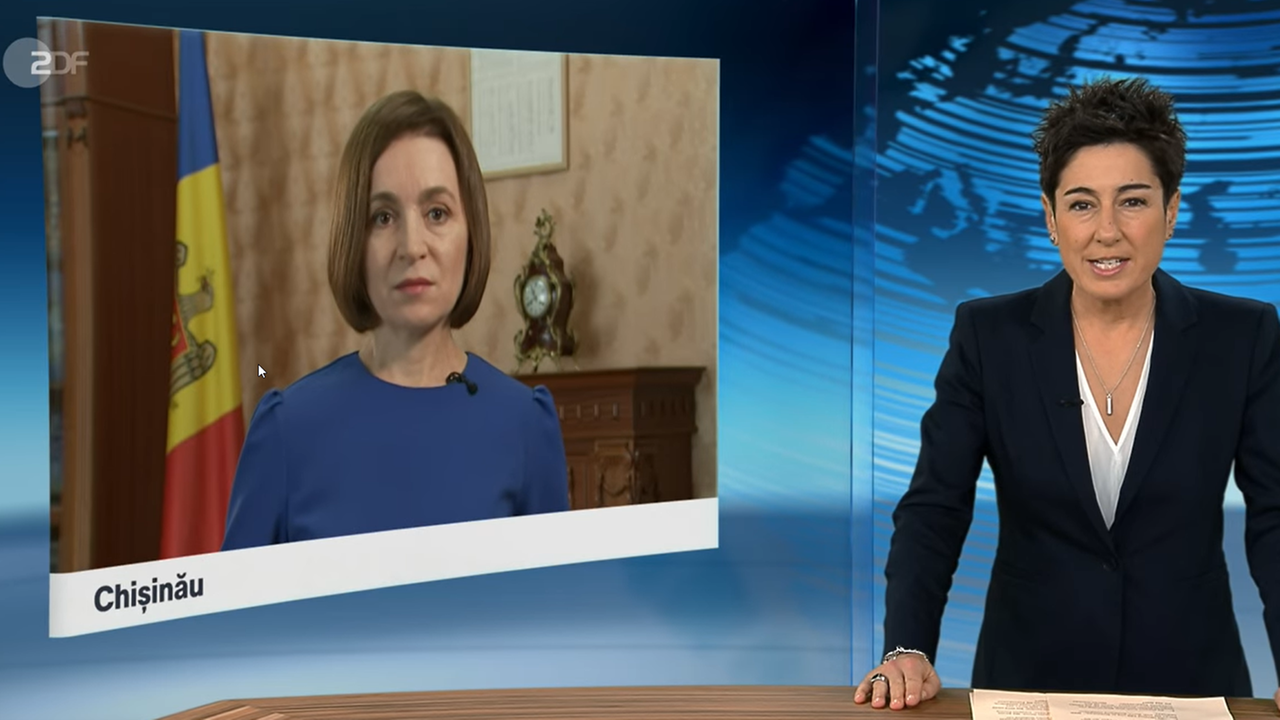 Präsidentin der Republik Moldau, Maia Sandu, im Gespräch mit Dunja Hayali.