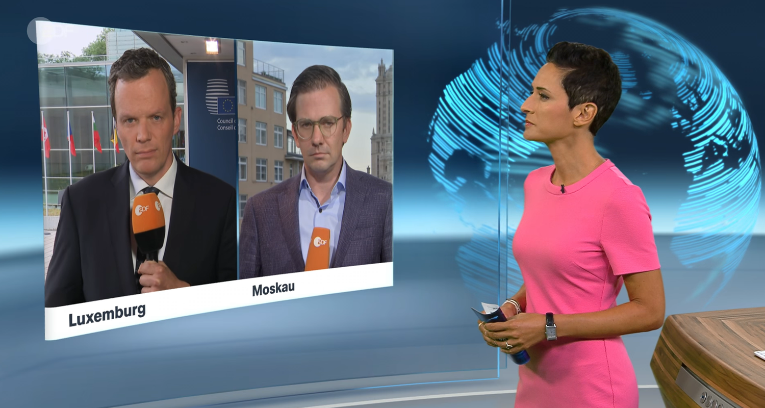 Im heute journal update spricht Nazan Gökdemir mit den ZDF-Korrespondenten, Florian Neuhann und Christian Semm, über die aktuelle Situation in Russland, 26.06.2023.