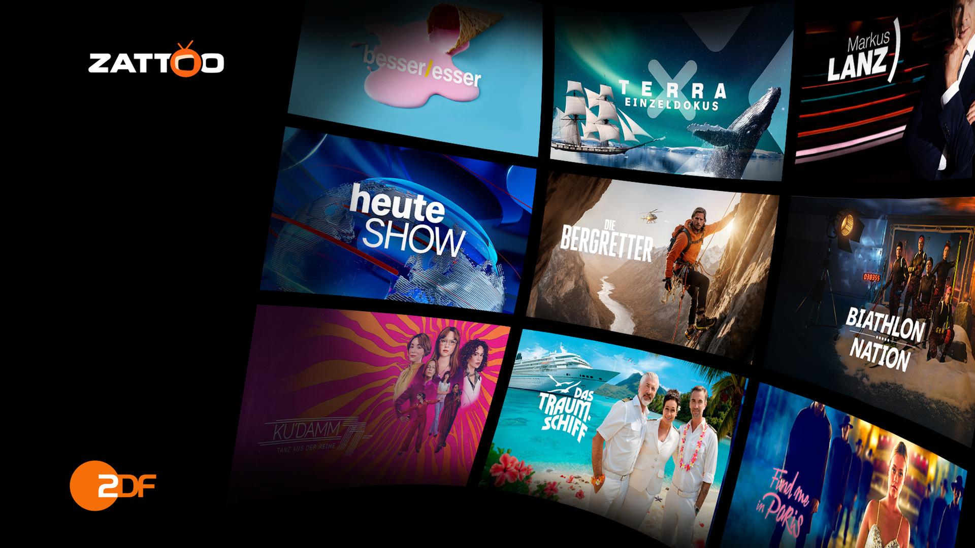 ZDF-Streaming-Portal über die Plattform Zattoo verfügbar