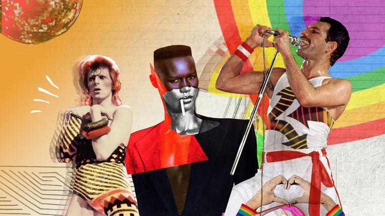 "Queer Pop - Ikonen, Codes und Kommerz" (3sat): Collage mit David Bowie, Grace Jones und Freddie Mercury