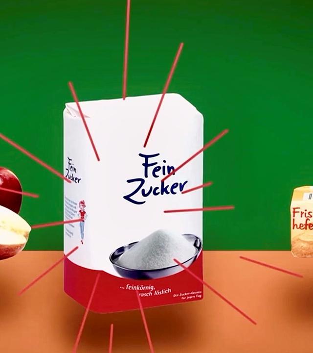 Grafik: Äpfel, Hefe, Zucker