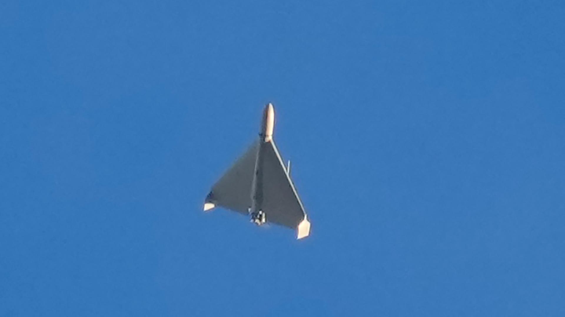 17.10.22 Kiew, Russischer Drohnenangriff im Ukraine-Krieg am Himmel über Kiew