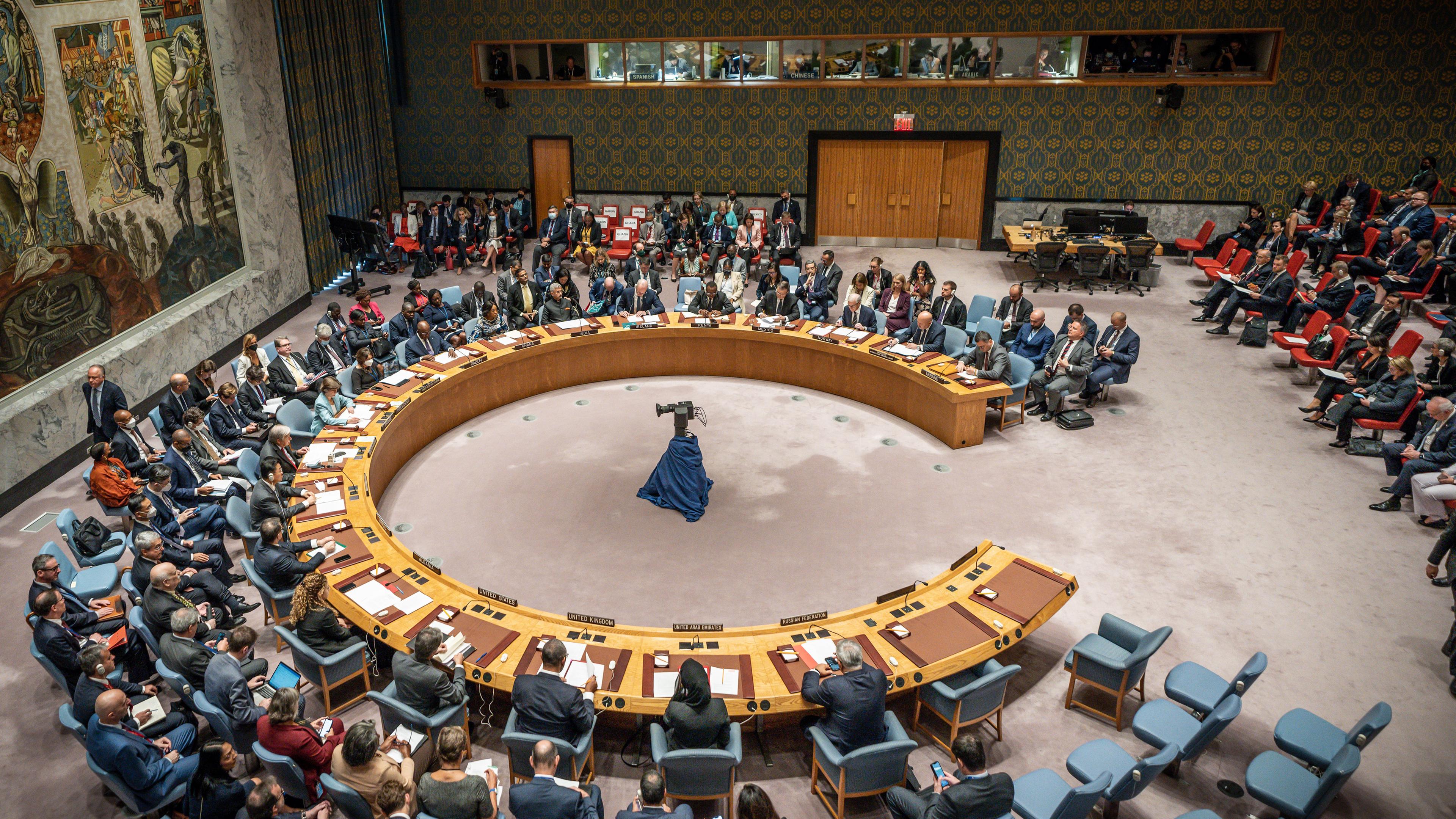 New York, September 22, 2022: The United Nations Security Council meets during the general debate of the UN General Assembly