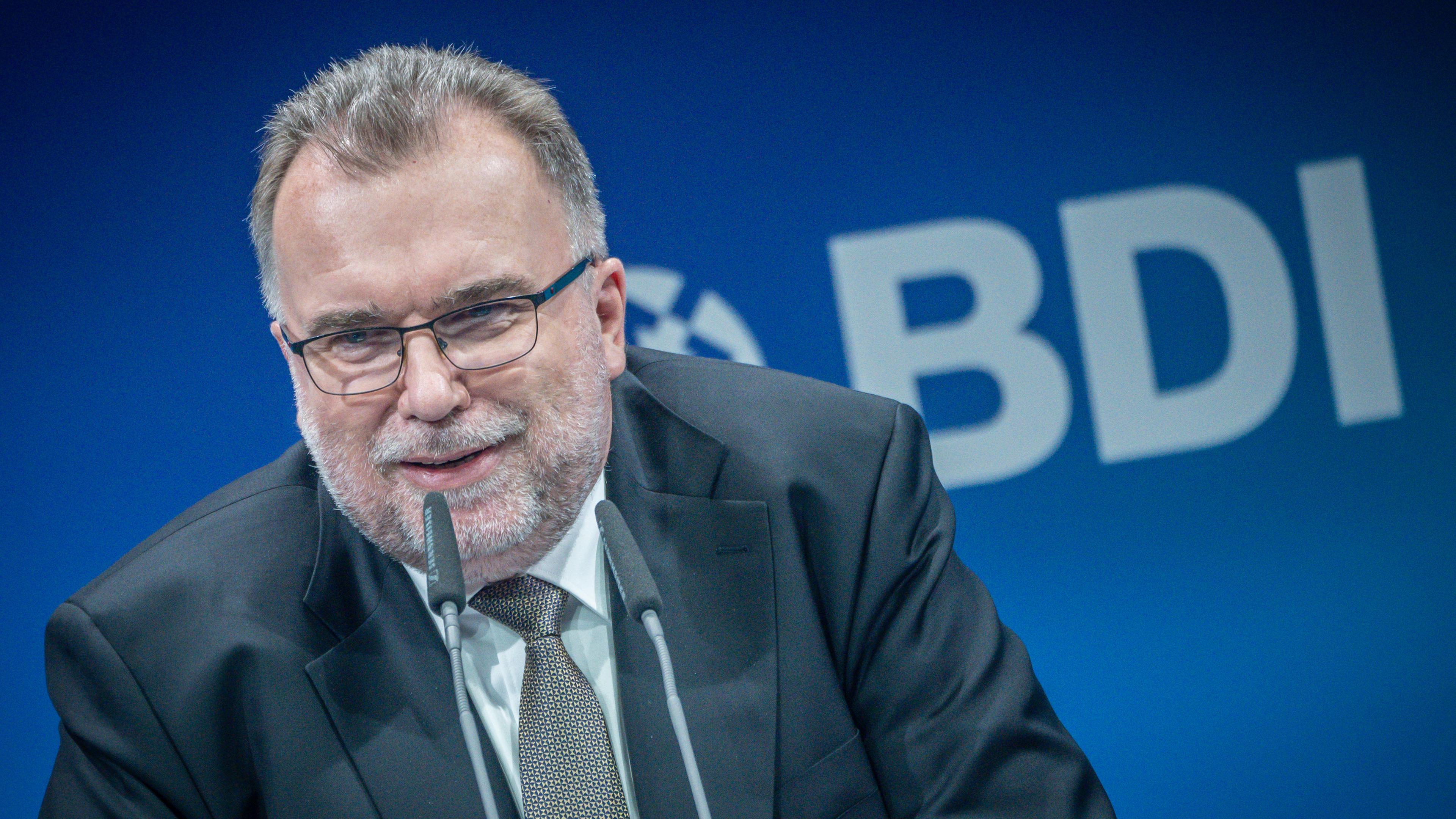 21.06.2022, Berlin: Berlin: Siegfried Russwurm, BDI Präsident, spricht beim «TDI - Tag der Industrie» des Bundesverbandes der Deutschen Industrie (BDI)