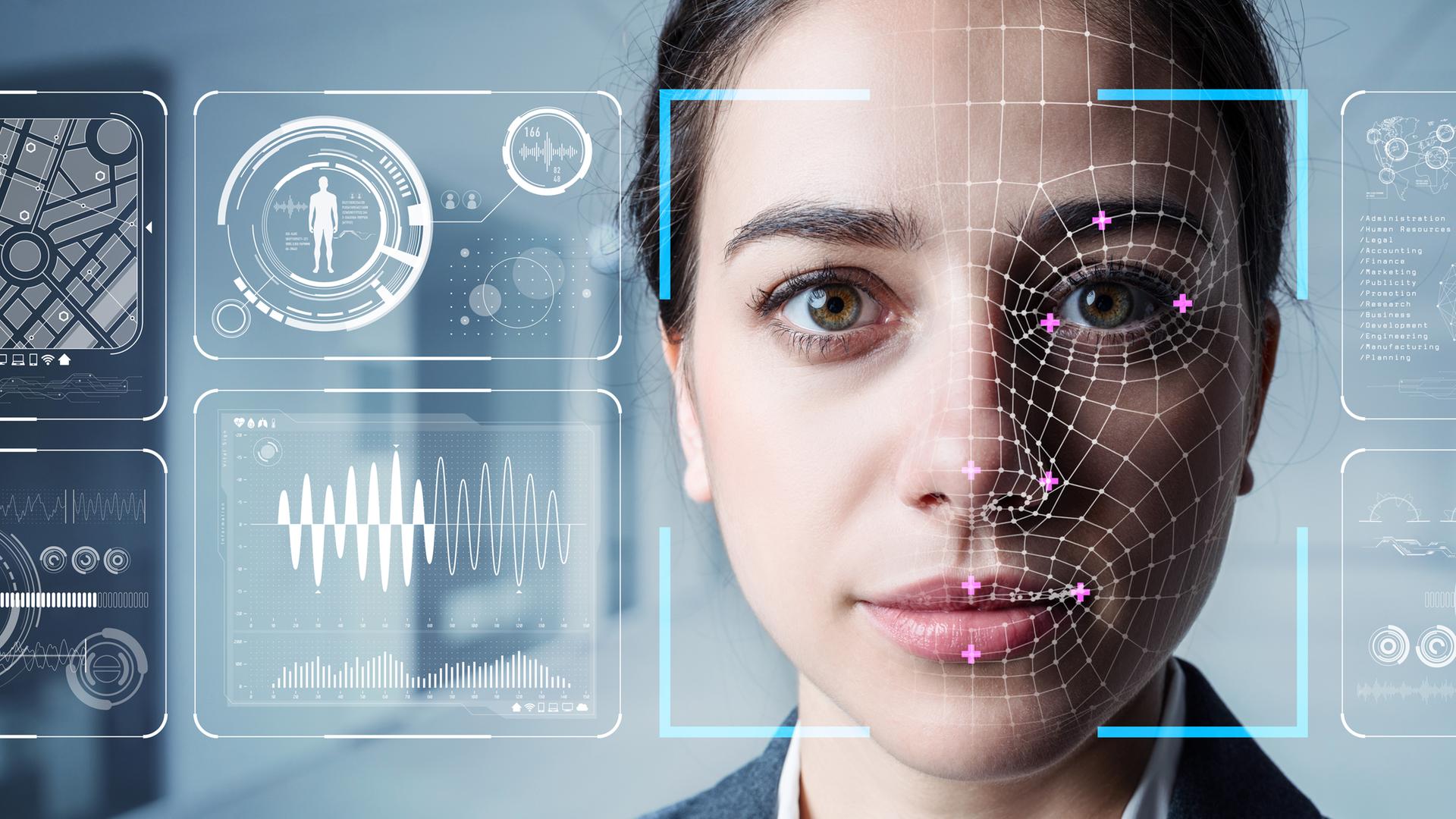 Gesicht wird digital vermessen