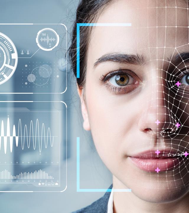 Gesicht wird digital vermessen