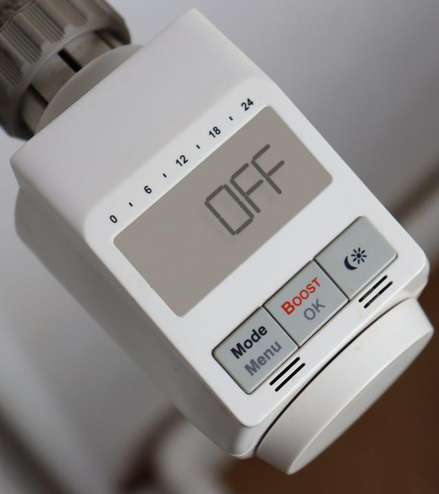 Termostat steht auf "Off"