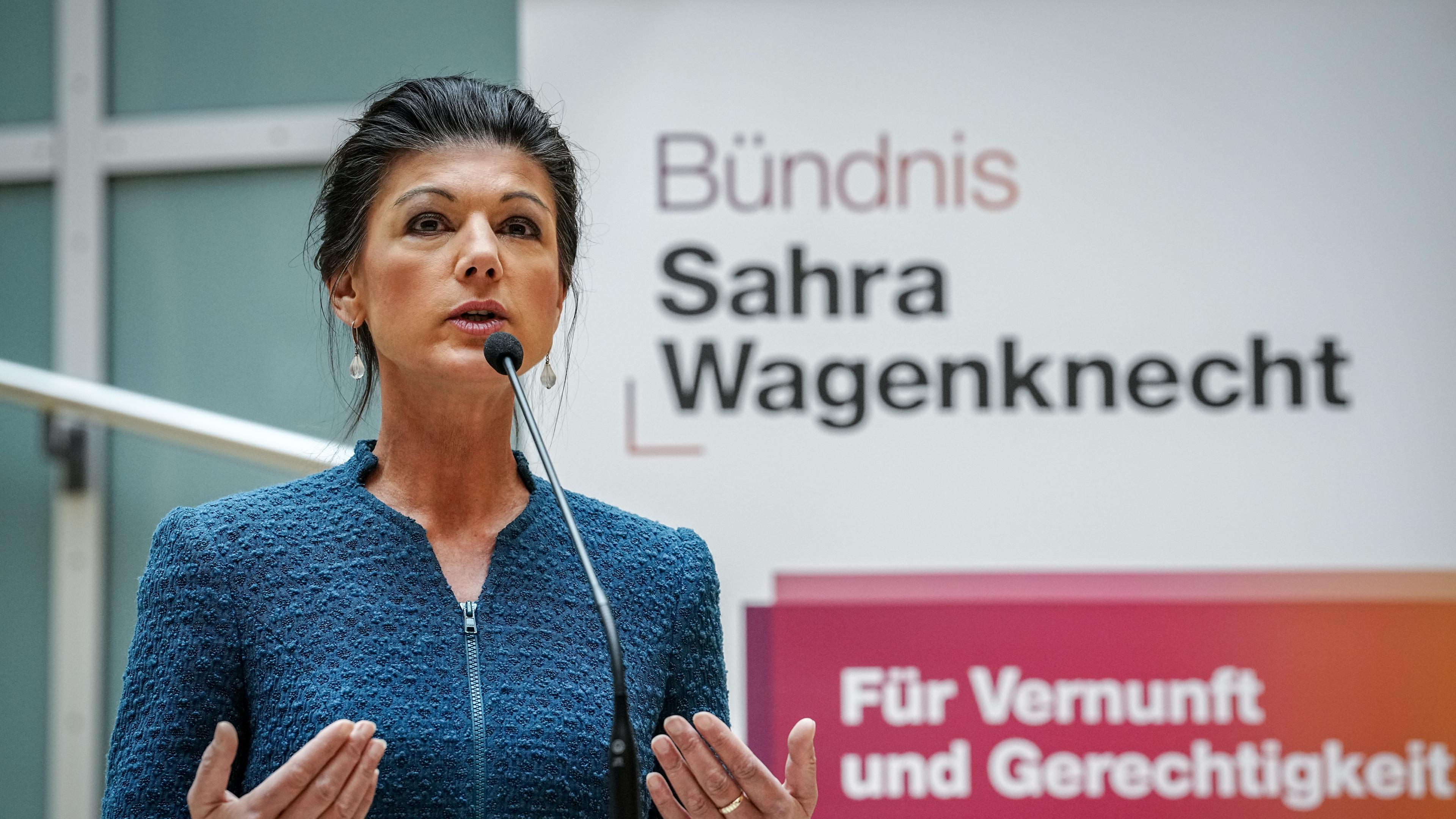Berlin, 12.12.2023: Sahra Wagenknecht gründet im Bundestag ihr eigenes Bündnis.