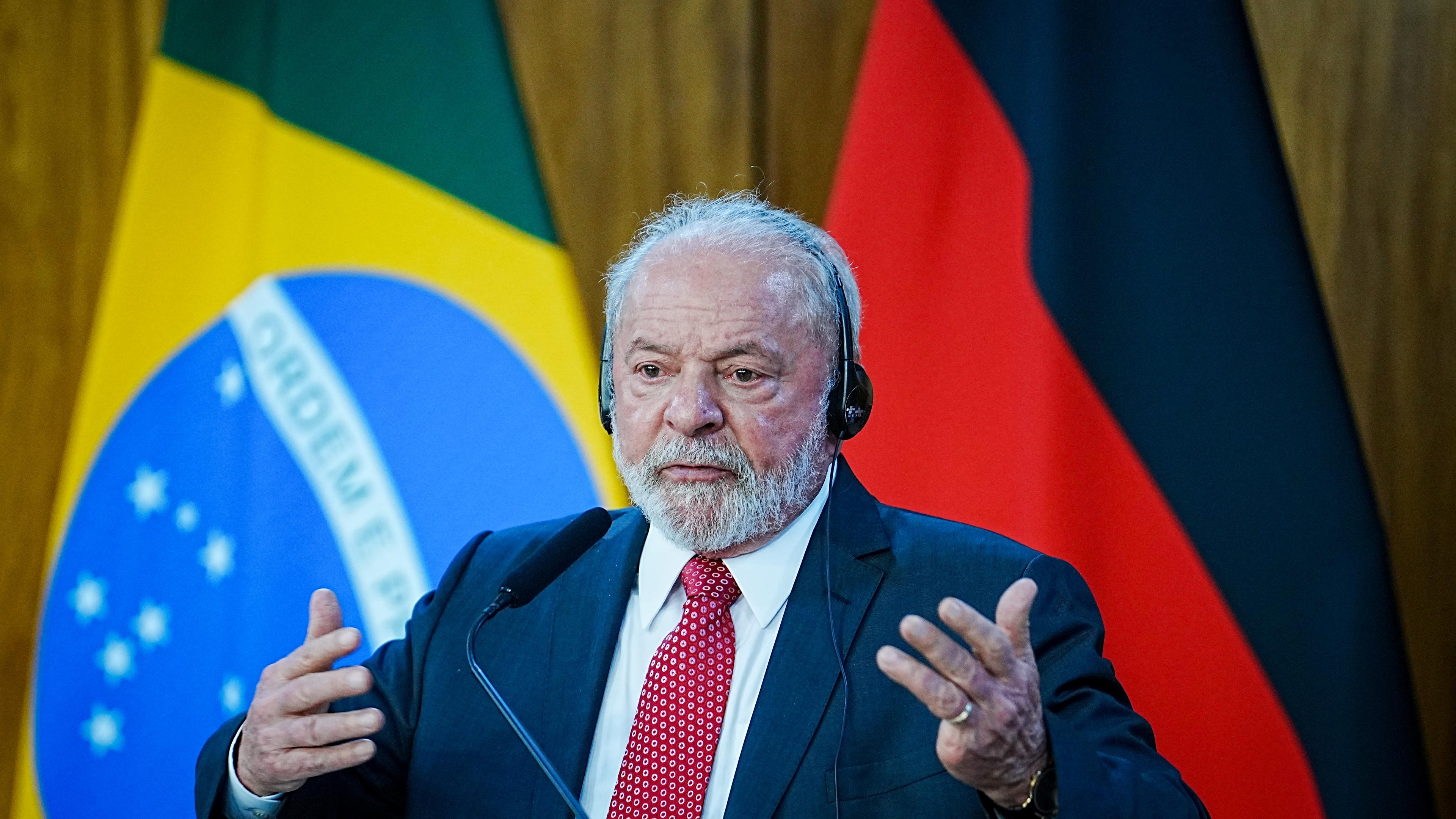 Brasilia, 30.01.2023: Brasiliens Präsident Lula da Silva gibt eine Pressekonferenz.