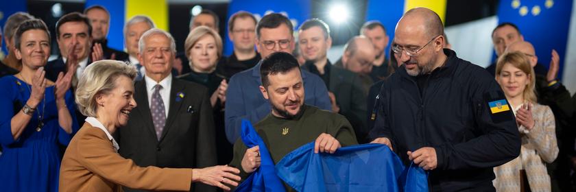 EU-Kommission in Kiew zu Gesprächen mit dem Präsidenten Selenskyj am 02.02.2023 