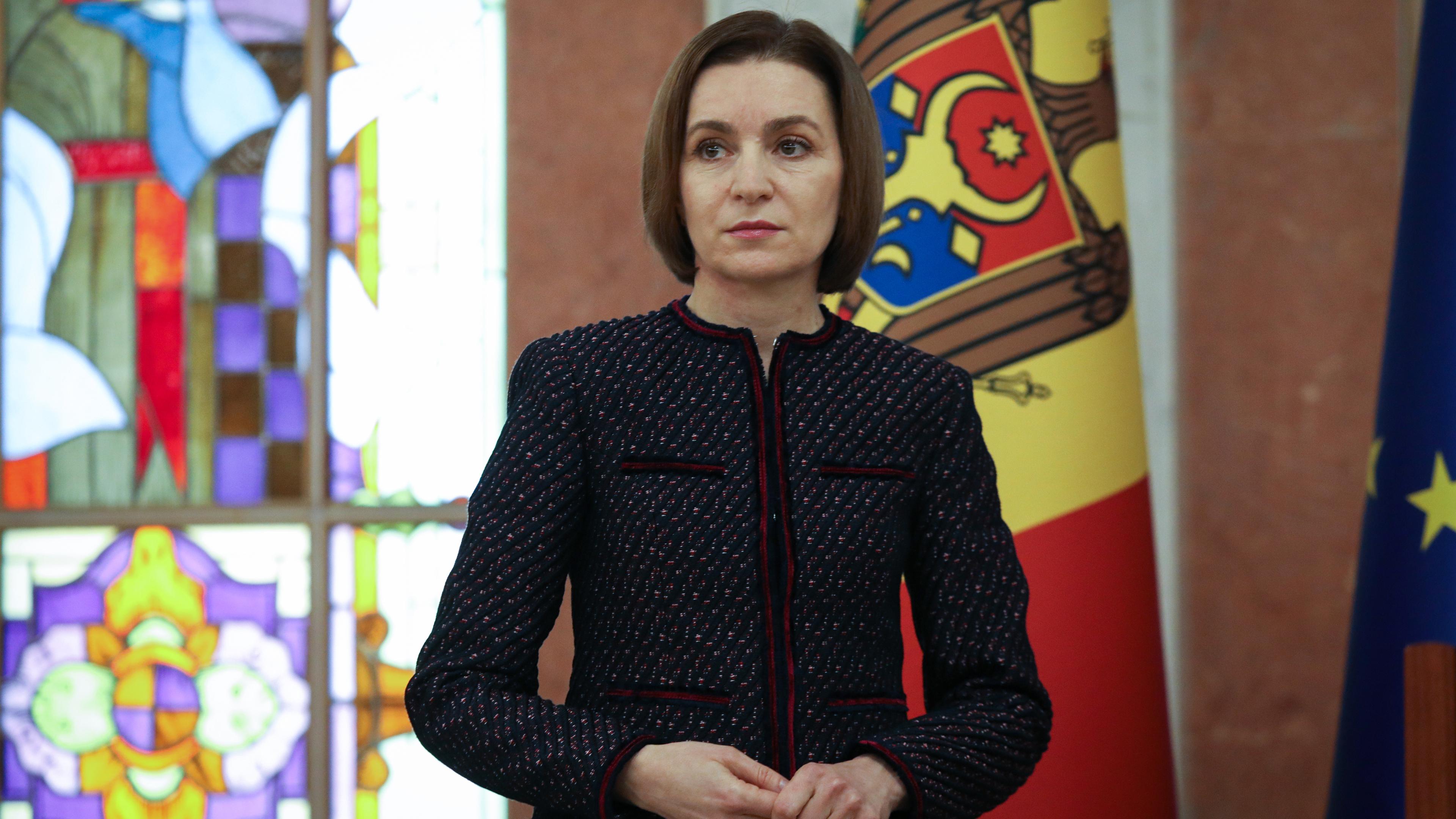 Chisinau, 13.02.2023: Moldaus Präsidentin Maia Sandu.