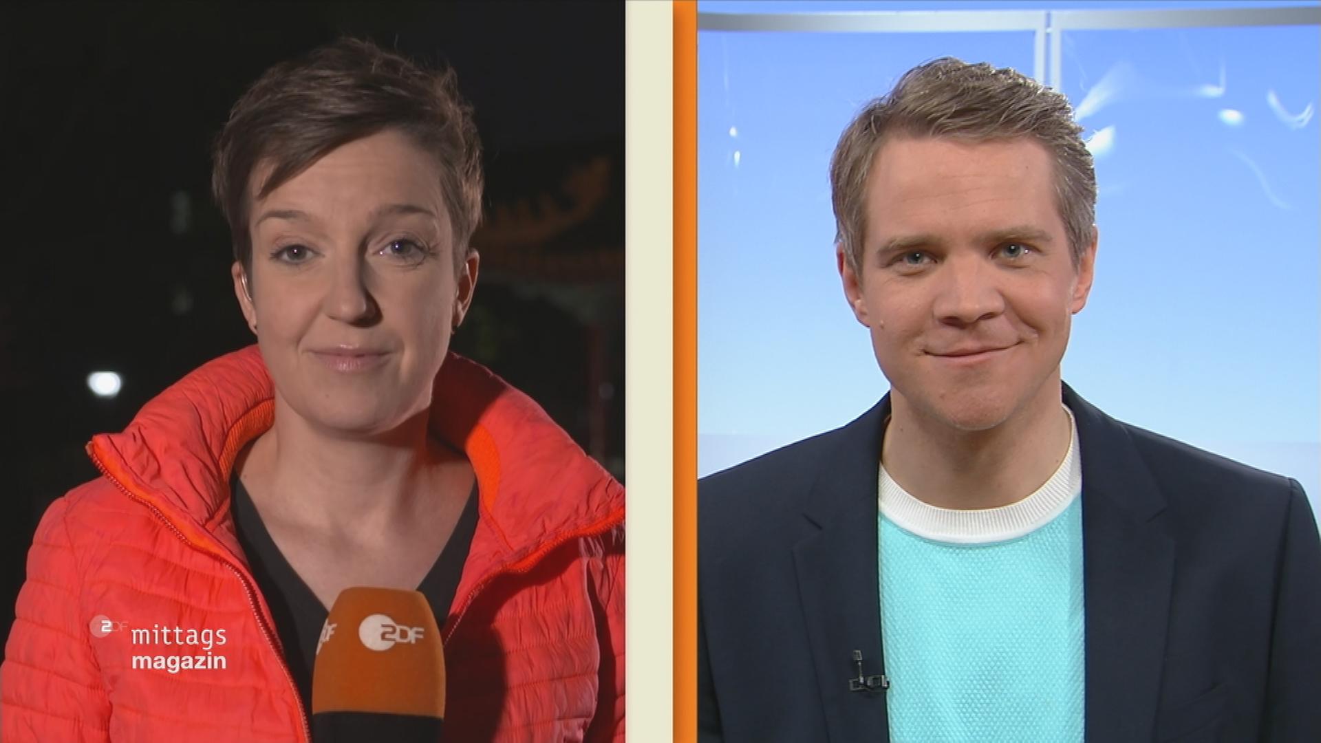 ZDF-Korrespondentin Miriam Steimer in Peking im Gespräch mit ZDF-Mima-Moderator Daniel Pontzen