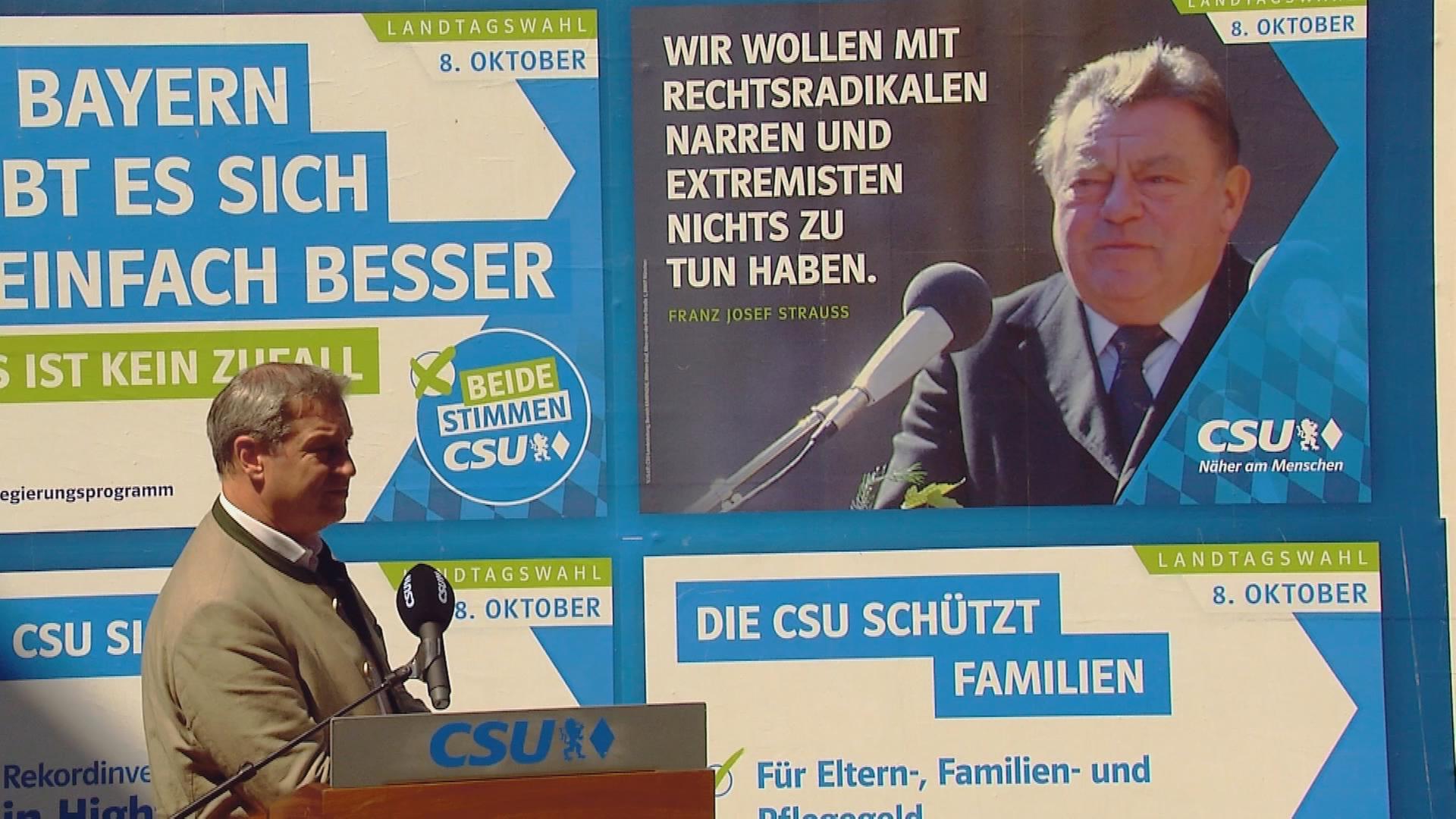 Markus Söder im Wahlkampf, Bayern, 08.09.2023