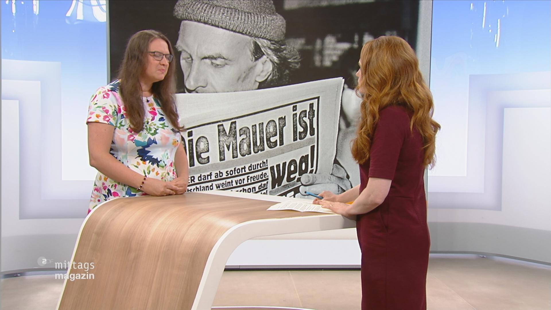 Judith C. Enders, Verein "Perspektive hoch 3", im Gespräch mit ZDF-Mima-Moderatorin Mirjam Meinhardt