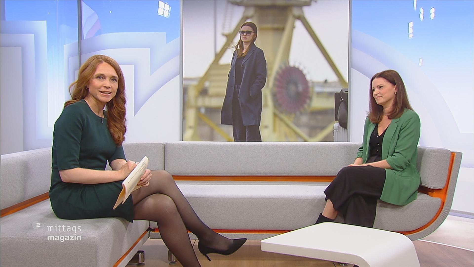 Schauspielerin Jennifer Ulrich im Gespräch mit ZDF-Mima-Moderatorin Mirjam Meinhardt