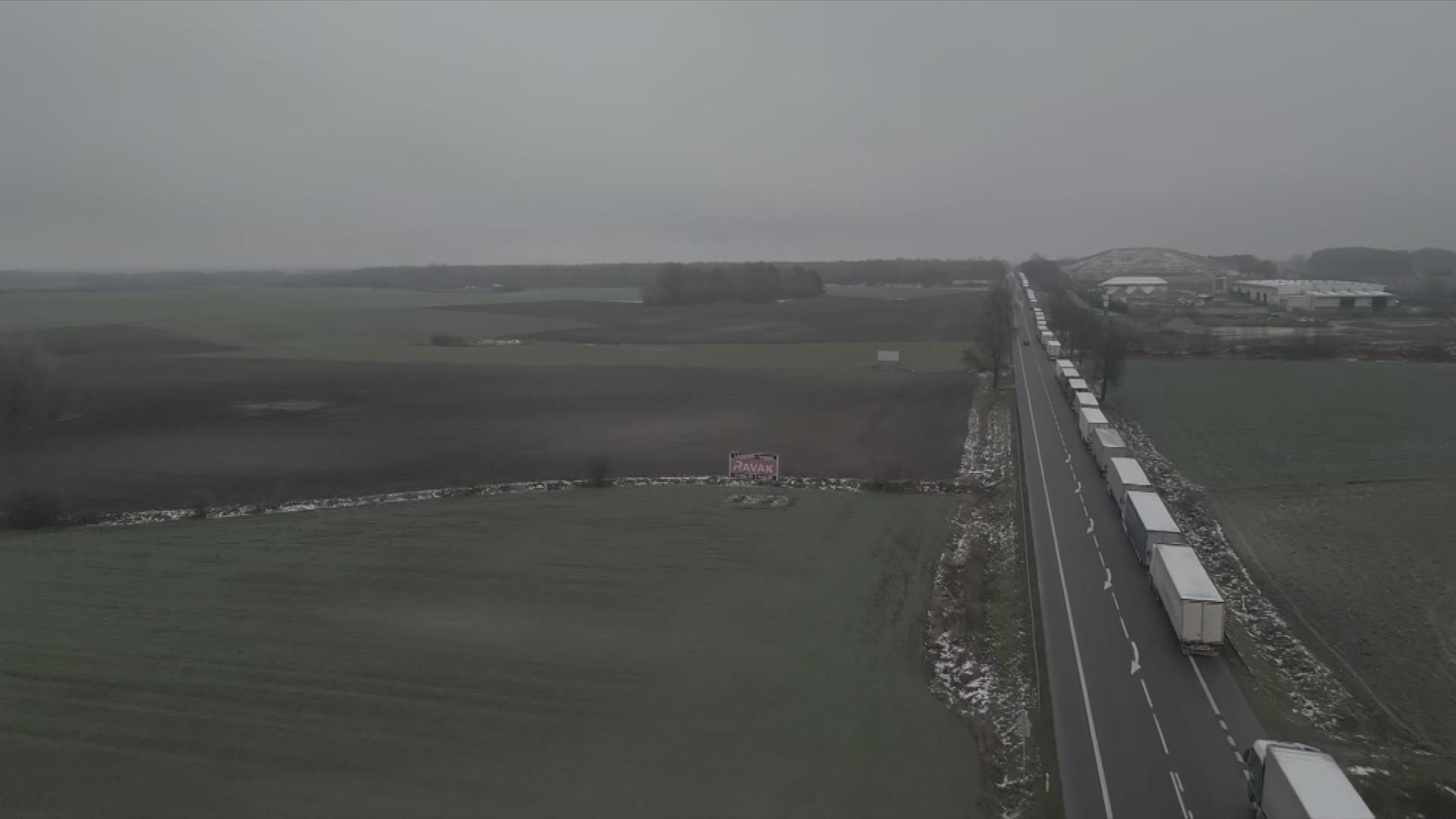 Polen: LKW-Blockade an ukrainischer Grenze