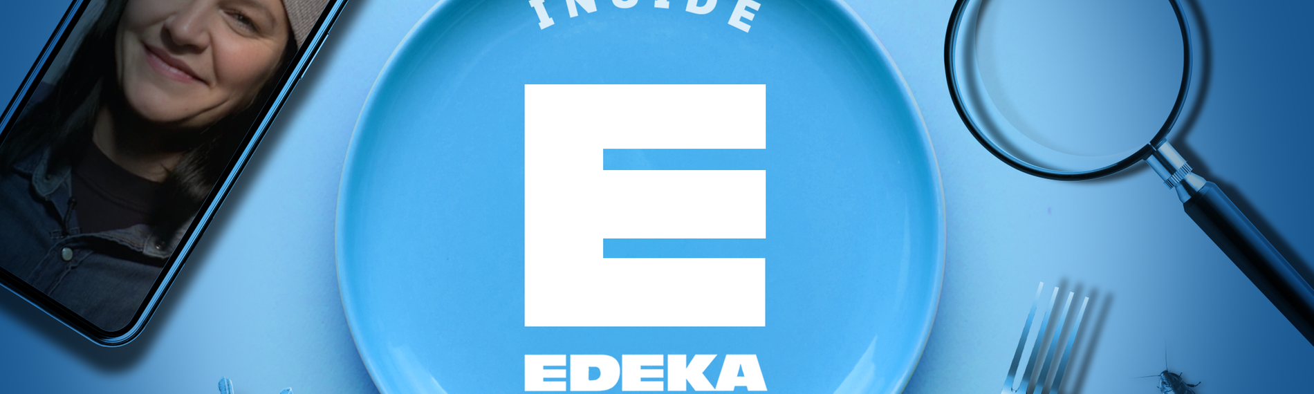 Teller mit Edeka-Logo