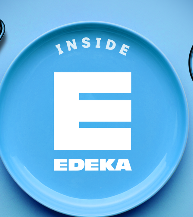 Teller mit Edeka-Logo