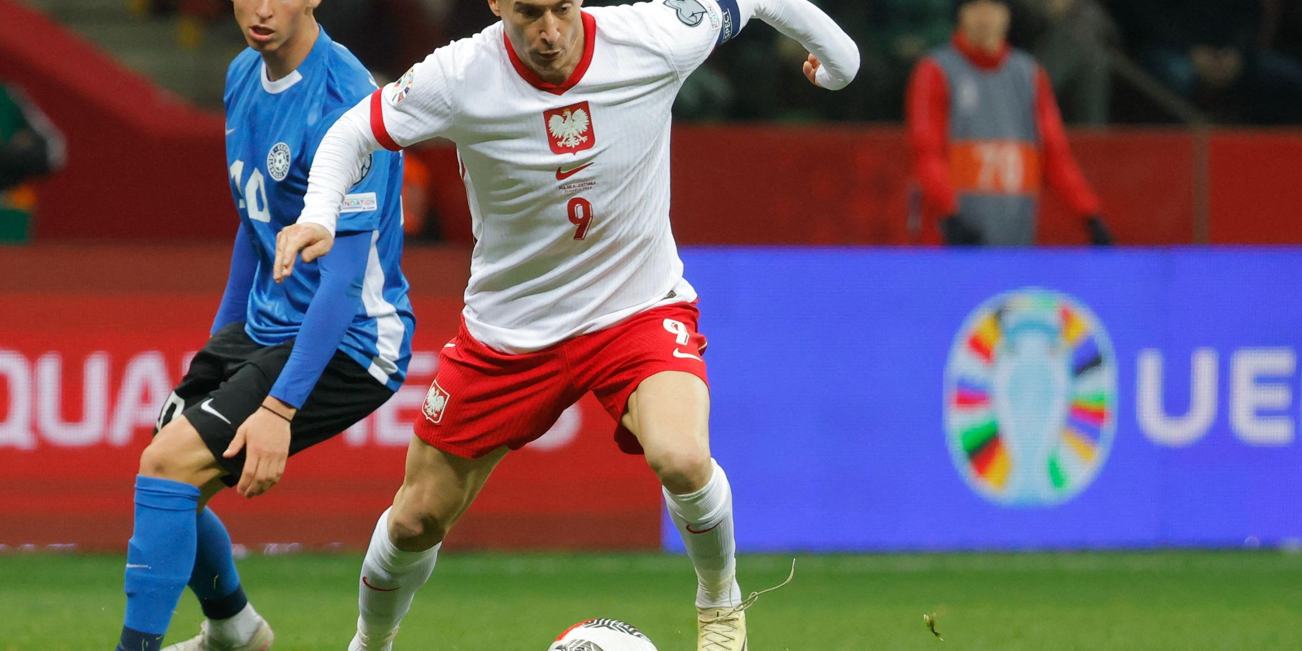 Robert Lewandowski siegt mit Polen gegen Estland 5:1