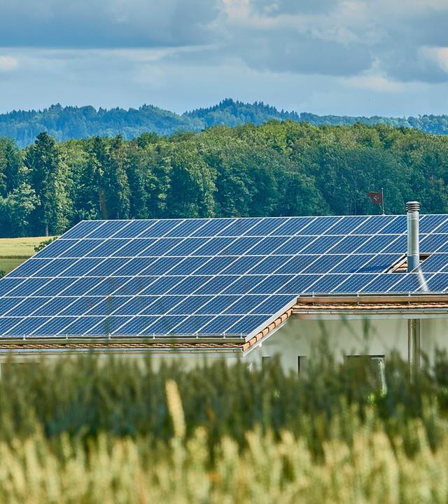 Solaranlage auf einem Hausdach