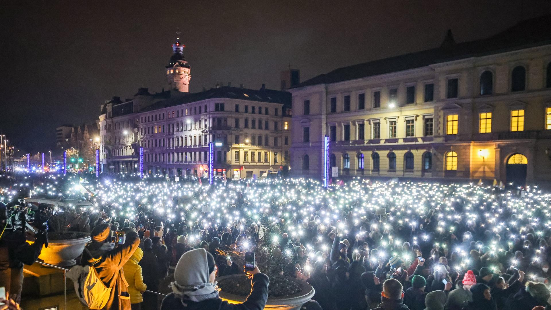 Proteste in Leipzig