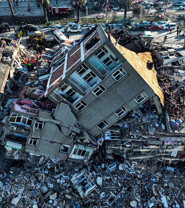 Trümmer nach Erdbeben in der Türkei