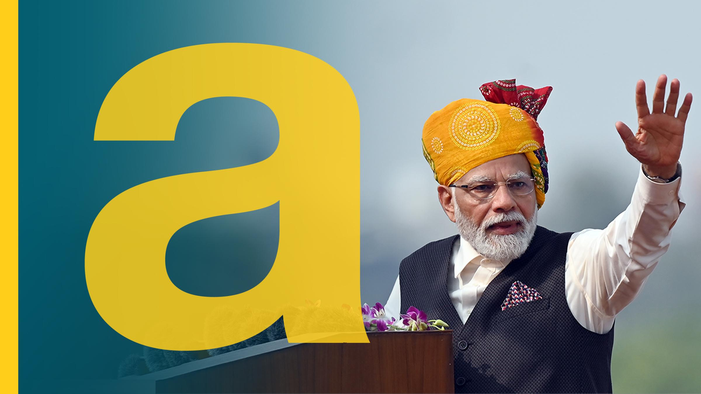 Auf dem Bild ist der indische Premierminister Modi zu sehen.