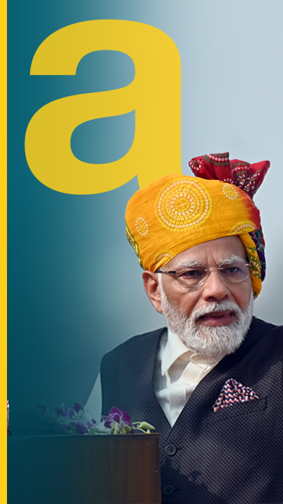 Auf dem Bild ist der indische Premierminister Modi zu sehen.