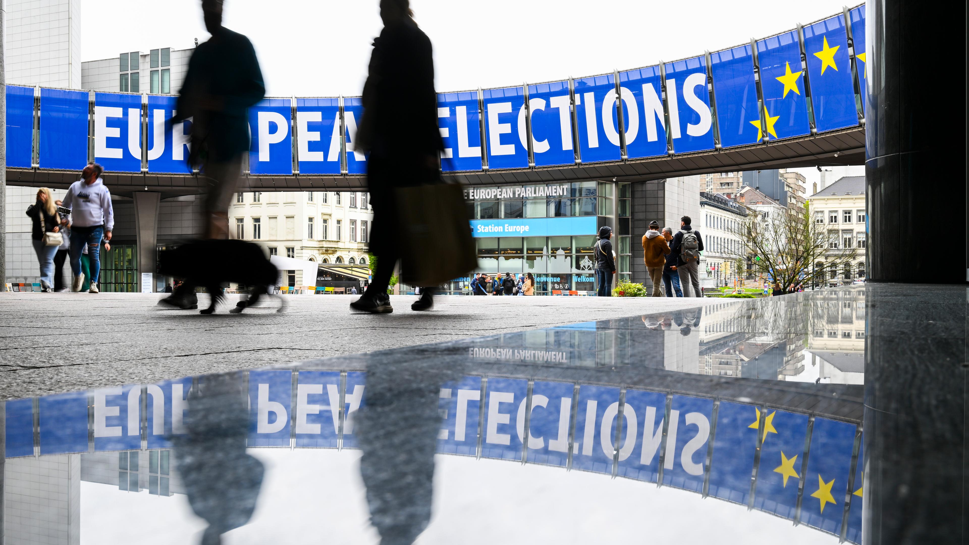 Auf dem Bild ist die Kampagne zur Europawahl zu sehen.