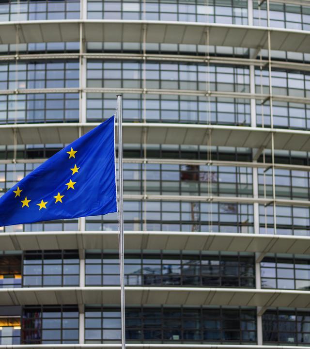 Flagge vor Europaparlament