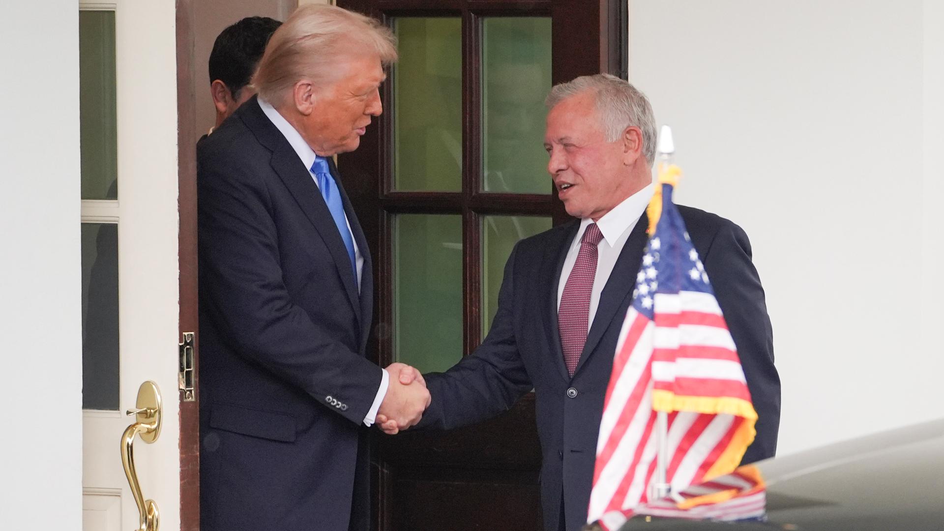 Jordan's King Abdullah II and Donald Trump