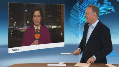 Schaltgespräch im "heute-journal" zwischen Moderator Christian Sievers und ZDF-Brüssel-Korrespondentin Isabelle Schaefers