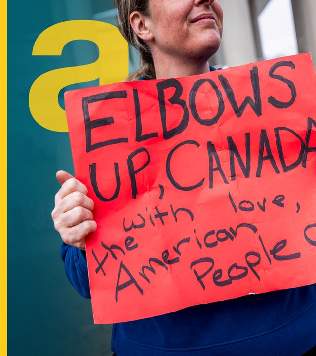 Canadian solidaity rally against the US in Washington, DC