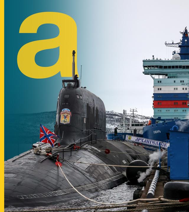 Russlands Präsident Putin bei einem Arbeitsbesuch in der Region Murmansk