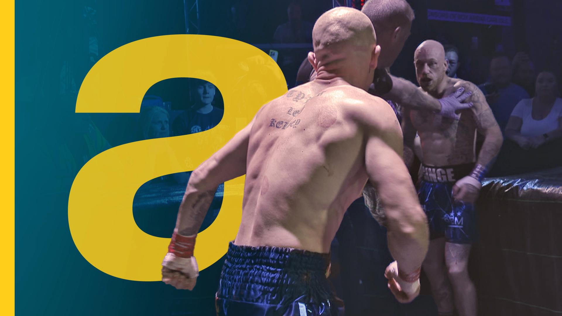 Zwei Männer im Boxring