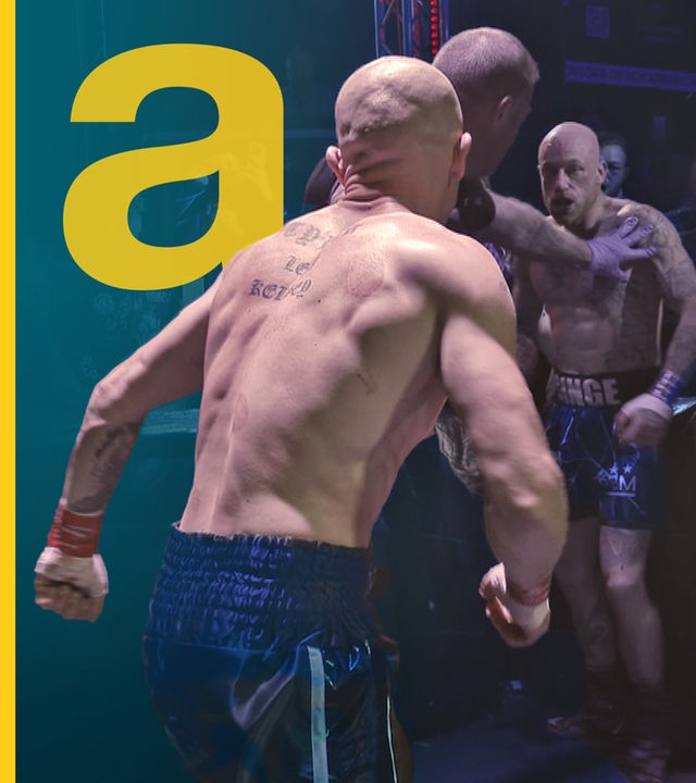 Zwei Männer im Boxring