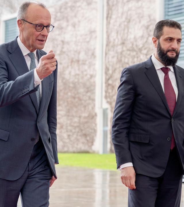 Syriens Präsident al-Sharaa und Bundeskanzler Friedrich Merz.