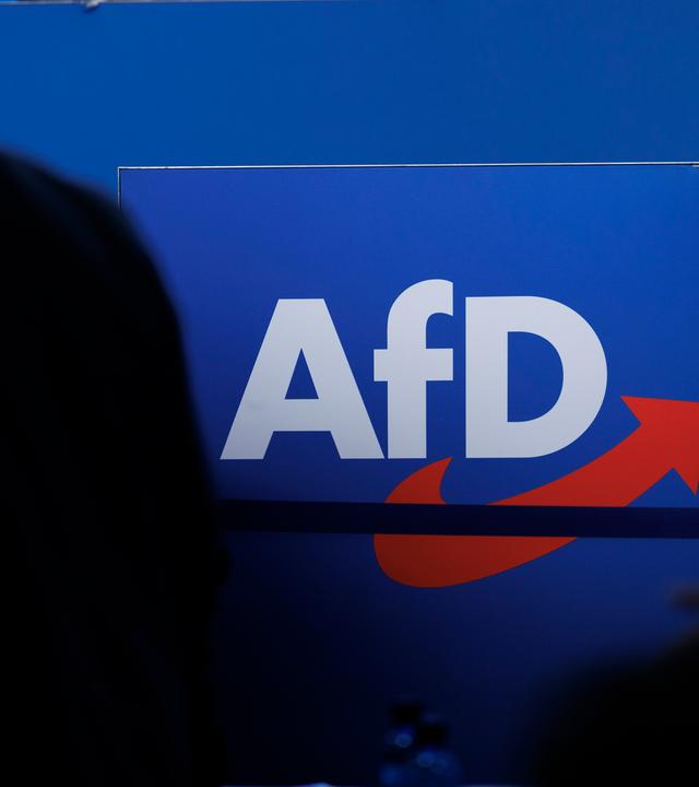 28.07.2023, Sachsen-Anhalt, Magdeburg: Das Parteilogo der AfD