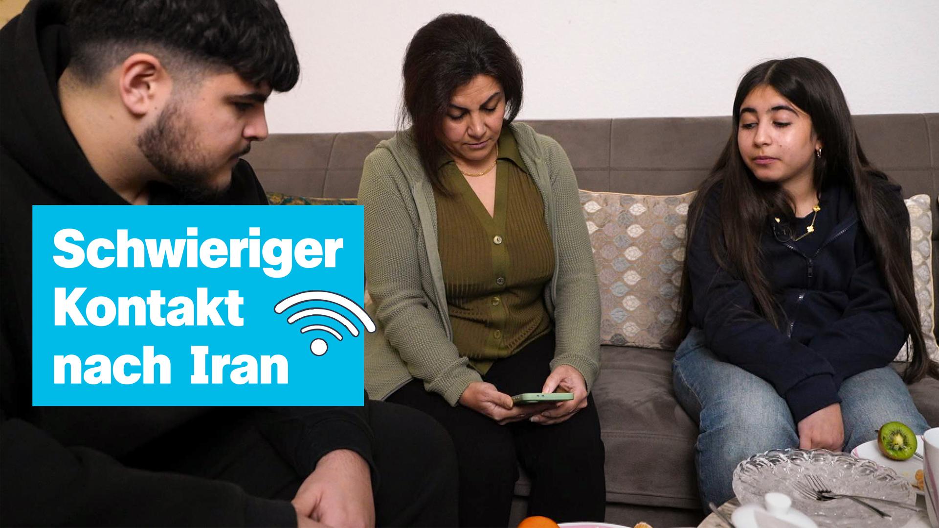 Die 12-jährige Arina und ihre iranische Familie versucht ihre Verwandten in Iran zu erreichen.