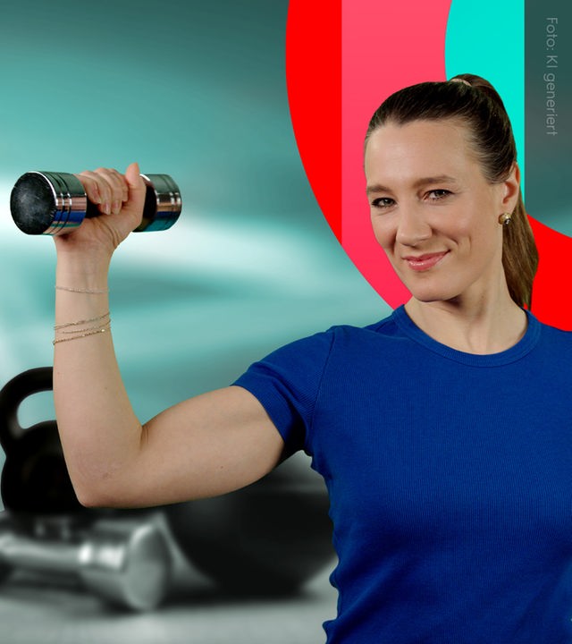 Janina Neudecker zeigt, wie 150 Minuten Sport pro Woche – Krafttraining und Ausdauer – das Krebsrisiko senken, Bauchfett reduzieren und die Blutwerte verbessern.“